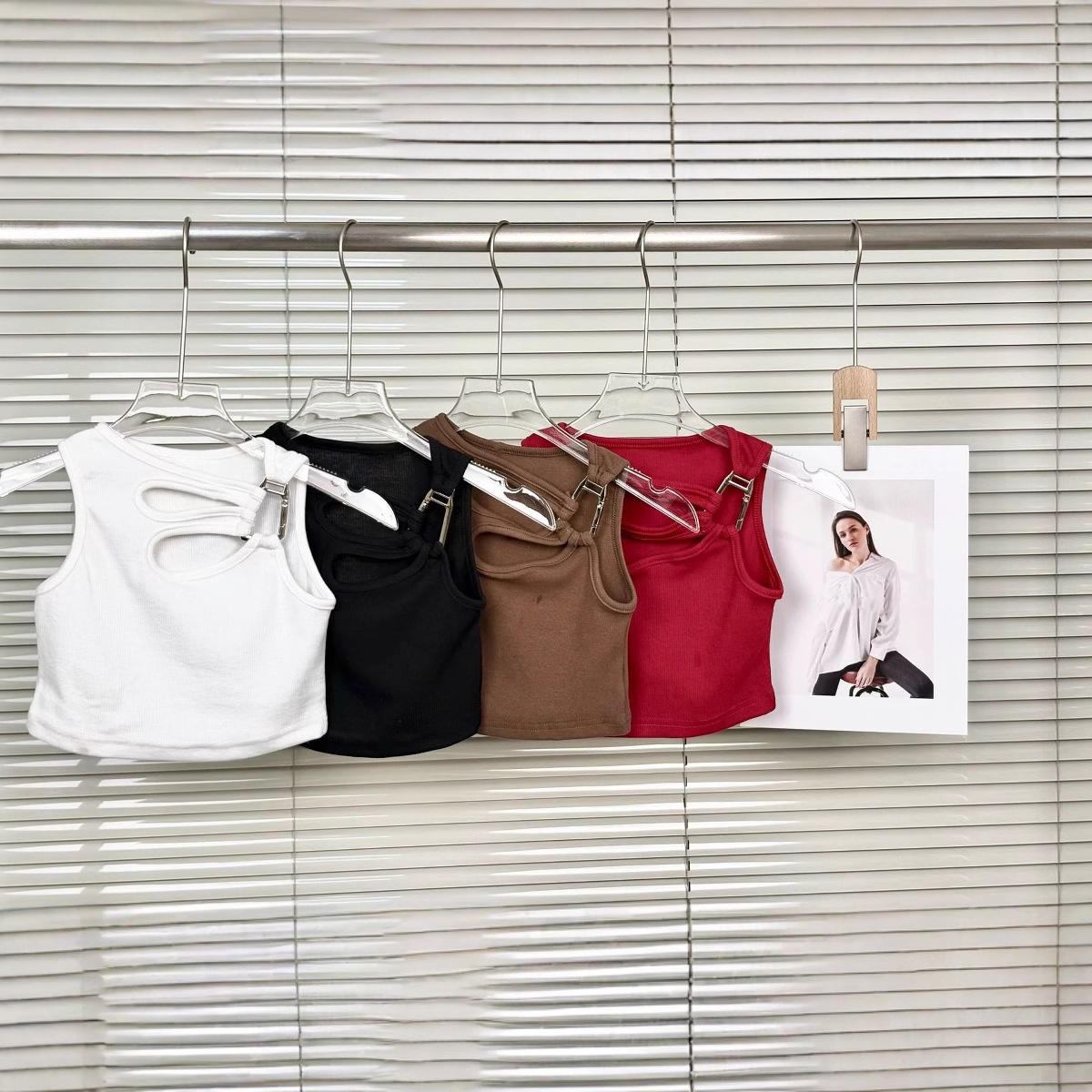 Tank Top Ribbed - Çocuk Kız Kolsuz Nervürlü Kırpılmış Atletler