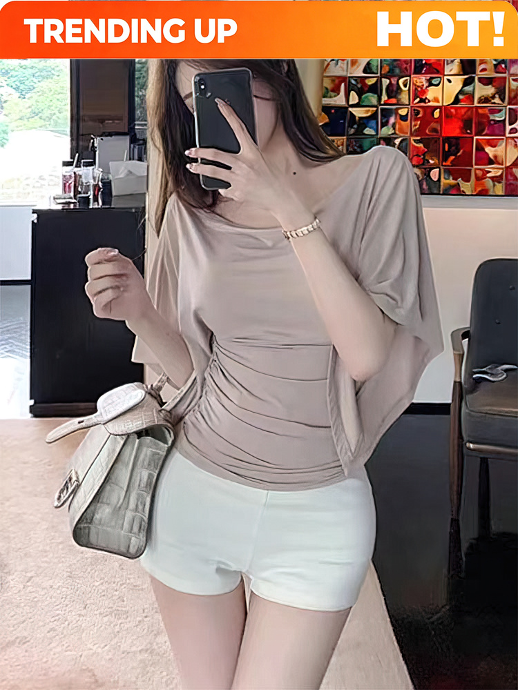 T Shirt Tight Fit - Kişiselleştirilebilir Seksi Yazlık Omuzları Açık Tişört
